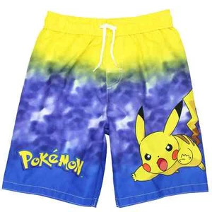 Pokemon Boys Swimsuit Swim Trunks Shorts Size 5/6 Pikachu UPF 50+ NWT - Picture 1 of 3