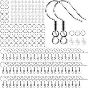 925 Sterling Silver Earring Hooks For Jewelry Making Supplies Kit 150Pcs/75pairs - Picture 1 of 12
