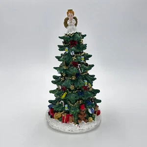 Vintage 12" Resin Christmas Tree w/Angel Topper and Toys Figurine Christmas - Picture 1 of 6