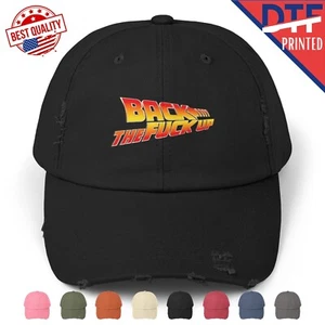 Vintage Back to the Fck Up Funny Classic Distressed Cap Logo Retro Hat Parody - Picture 1 of 24