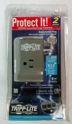 TRIPP LITE TRAVELER 2 Outlets 510 Joules Direct Plug-in Surge Suppressor  - Image 1 of 4