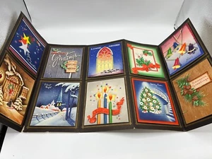 1941 Janes Art Studio Salesman Sample Christmasn Card Display Portfolio - Picture 1 of 9