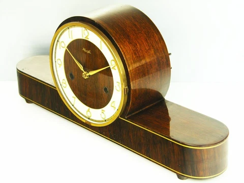 PURE ART DECO  CHIMING MANTEL CLOCK FROM KIENZLE  BLACK FOREST Cover