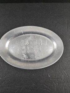 Vintage Wilton Small Pewter Oval Trinket Soap Dish 7” X 4.5” Made In USA - Picture 1 of 5