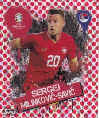 Topps Euro 2024 Sticker Serbia SRB 3 Sergej Milinkovic-Savic Artist Euro Border