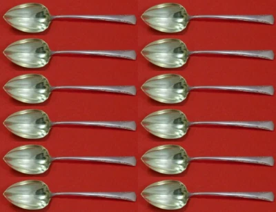 Greenbrier de Gorham Plata Esterlina Pomelo Sp Juego Personalizado 12 piezas Acanalado 6" Foto 1 de 3