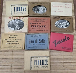 10 Vintage Picture Tourist Travel Albums Souvenir Italy 40’s WW2 - Picture 1 of 4