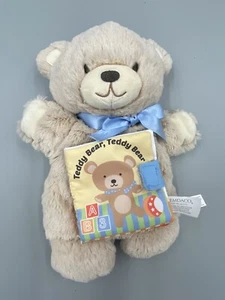 Demdaco 10 Zoll Teddybär Puppe mit Bilderbuch Plüsch Lovey Stofftier - Bild 1 von 9