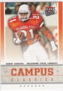BARRY SANDERS OSU OKLAHOMA STATE COWBOYS College Football Card FLEER ULTRA LIONS - Picture 1 of 2
