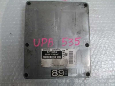 2002 02 TOYOTA ECHO ENGINE ECM MODULE MT 89661-52260 8966152260 - Image 1 of 4