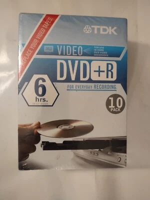 TDK DVD-R 10-Pack Video Recording Discs w/ Cases Sealed  - Image 1 of 2