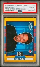2016 Panini Donruss Optic Fans of the Game 2 Al Pacino Gold Refractor #/10 POP 1