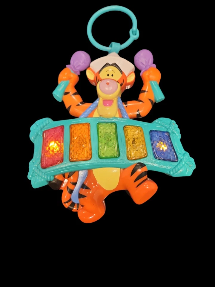 Mattel Musical Tigger 2000 juguete de cuna/cochecito juguete piano ¡¡Funciones coleccionables raras!!! Foto 1 de 4