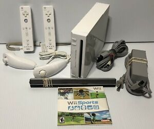 Nintendo Wii Console System Bundle - Wii Sports + Controllers - Refurbished 