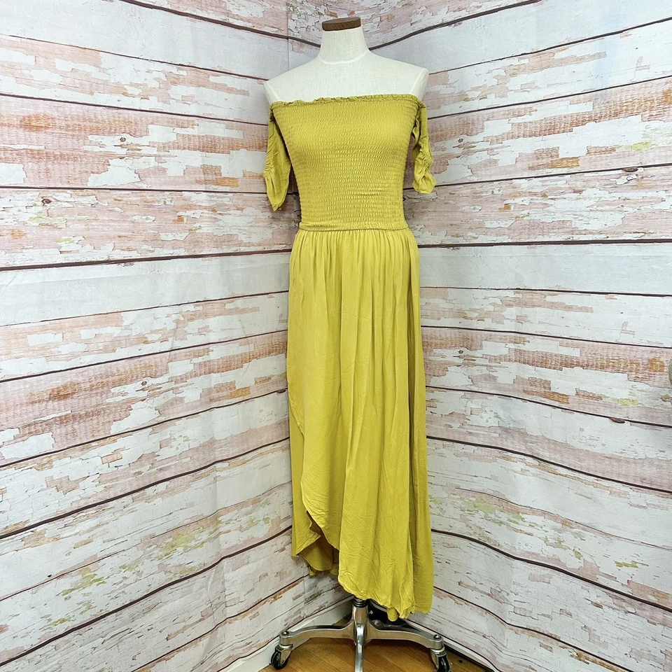 Maxi Vestido Young Fabulous And Broke Frida Calado Medio Verde Chartreuse Foto 1 de 4