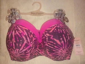 Juicy Couture Sexy Push Up 2 Pack Bra pink BLACK NWT $48 40D NEW - Picture 1 of 4