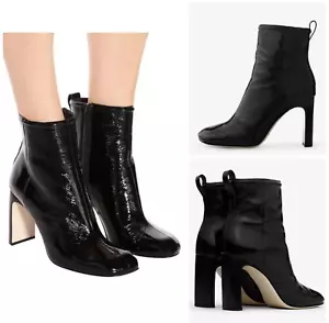 $595 Rag & Bone Ellis Patent Leather Boot In Black Size: 38.5 (US 8.5) - Picture 1 of 9