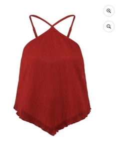 No Boundaries NOBO Criss Cross V Halter Tank - Picture 1 of 1