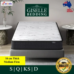 Giselle Bedding 16cm Mattress Tight Top Bed Medium Firm Bonnell Spring Single - Picture 1 of 8