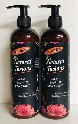 Paquete de 2 fusiones naturales Palmer’s ~ sujeción estilo neem y buruti ~ medio a firme 12 oz Foto 1 de 2