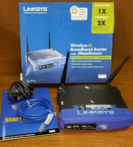 Linksys WRT54GS 54 Mbps 4-Port 10/100 Wireless G Router with SpeedBooster - Picture 1 of 6