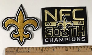 Lot Of 2 New Orleans Saints Logo Patch NFL Football 2020 NFC South Champions - Picture 1 of 2