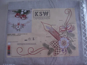 rustikale Mitteldecke zum Aussticken mit Garn Komplettpackung von KSW neu - Bild 1 von 4