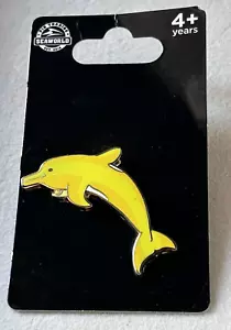 Sea World SeaWorld Spilla da Salto Delfino Giallo Nuova - Foto 1 di 3