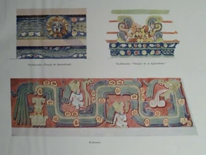 Arte Templo Azteca Teotihuacán Quetzalcóatl Serpiente Emplumada Xochicalco 1928 - Imagen 1 de 2