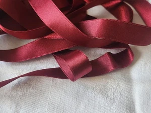Double Sided Satin Ribbon Wine Purple 3 Meters By 1.5 Cm Superb Quality A5 - Picture 1 of 1