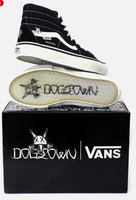 Size 9 - Dogtown x Vans Black 'Creeping Rat 2' Sk8-Hi Pro Shoe - Image 1 of 4