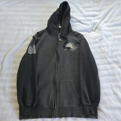 Metal Mulisha Hoodie Mens Large Black Gray Raglan Full Zip  - Image 1 of 4