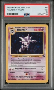 PSA 4 Haunter Holo Fossil 6/62 Pokémon 1999 118942016 - Picture 1 of 2