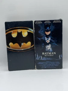 Batman VHS Tape Lot 2 Tim Burton’s Batman Returns and Batman - Picture 1 of 4