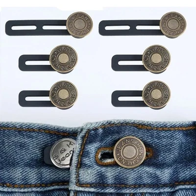 6 Pcs Button Extender for Trousers, Button Waist Extender, Pants Waist Extender - Image 1 of 4