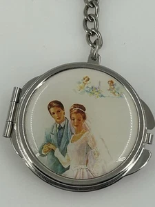 Schlüsselanhänger Hochzeitstag Spiegel silberfarben Paar Mann & Frau - Bild 1 von 6