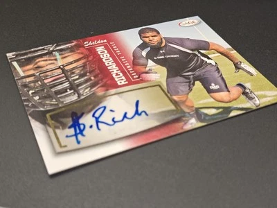 2013 Sage Football Autograph Rookie Card #45 Sheldon Richardson AUTO RC, GOLD - Image 1 of 4