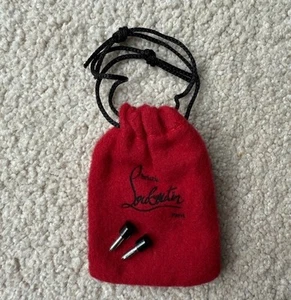 NUOVISSIMO CHRISTIAN LOUBOUTIN NERO TALLONE RUBINETTI ricambio rosso sacchetto antipolvere - Foto 1 di 4
