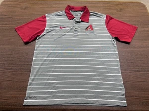 Arizona D’Backs Men’s Gray/Sedona Red MLB Polo Shirt - Nike Dri-Fit - Medium - Picture 1 of 4