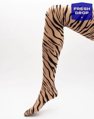 Medias WOLFORD Talla S Patrón Tigre 15 Denier Dos Tonos Foto 1 de 4