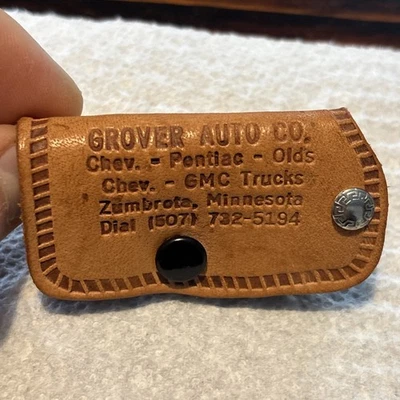 Винтажный автомобильный кожаный брелок для ключей Chevrolet Pontiac Oldsmobile Grover - Изображение 1 из 4