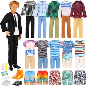 Miunana Lot 12 Items Doll Clothes for Boy Doll Include Random 4 PCS Casual Wear - Picture 1 of 12