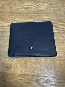 Mont Blanc men's black leather bi-fold wallet - Picture 1 of 11