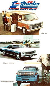 Lot of 3 1975 Chevy Trucks Promo 5-1/2"x 3-1/4" Postcards-El Camino, Luv, Blazer - Picture 1 of 6