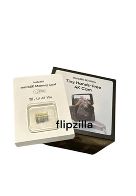 Insta360 Go Ultra 128 MicroSD Card Bundle Action Camera Black New Sealed - Image 1 of 4