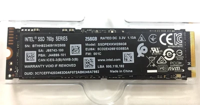 Intel SSD 760p 256GB M.2 2280 80mm Solid State Drive SSD PCIe NVMe SSDPEKKW256G8 - Image 1 of 3