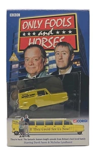 ONLY FOOLS & HORSES IF THEY COULD SEE US NOW! CORGI GIFT SET VHS + RELIANT VAN - Picture 1 of 5