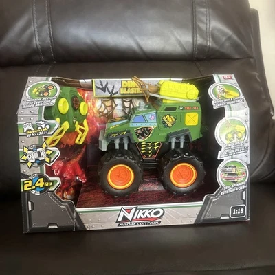 Nikko DINO BLASTER RC Car w/ Spinning Action & Dinosaur Net Launcher - RARE NEW - Image 1 of 4