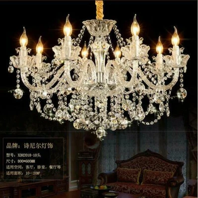 Lustres de cristal luxuosos pingente lâmpada sala de estar luz de teto luminárias LED - Imagem 1 de 4