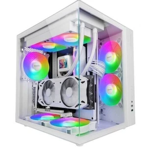 Case computer desktop ATX Mars Gaming MCVONEW Bianco - Afbeelding 1 van 4